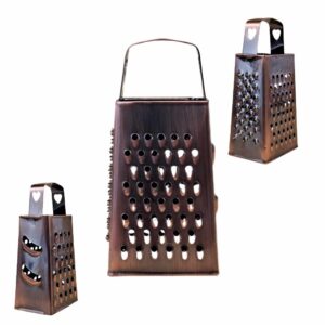 Minirasp brons voor amberblokjes.